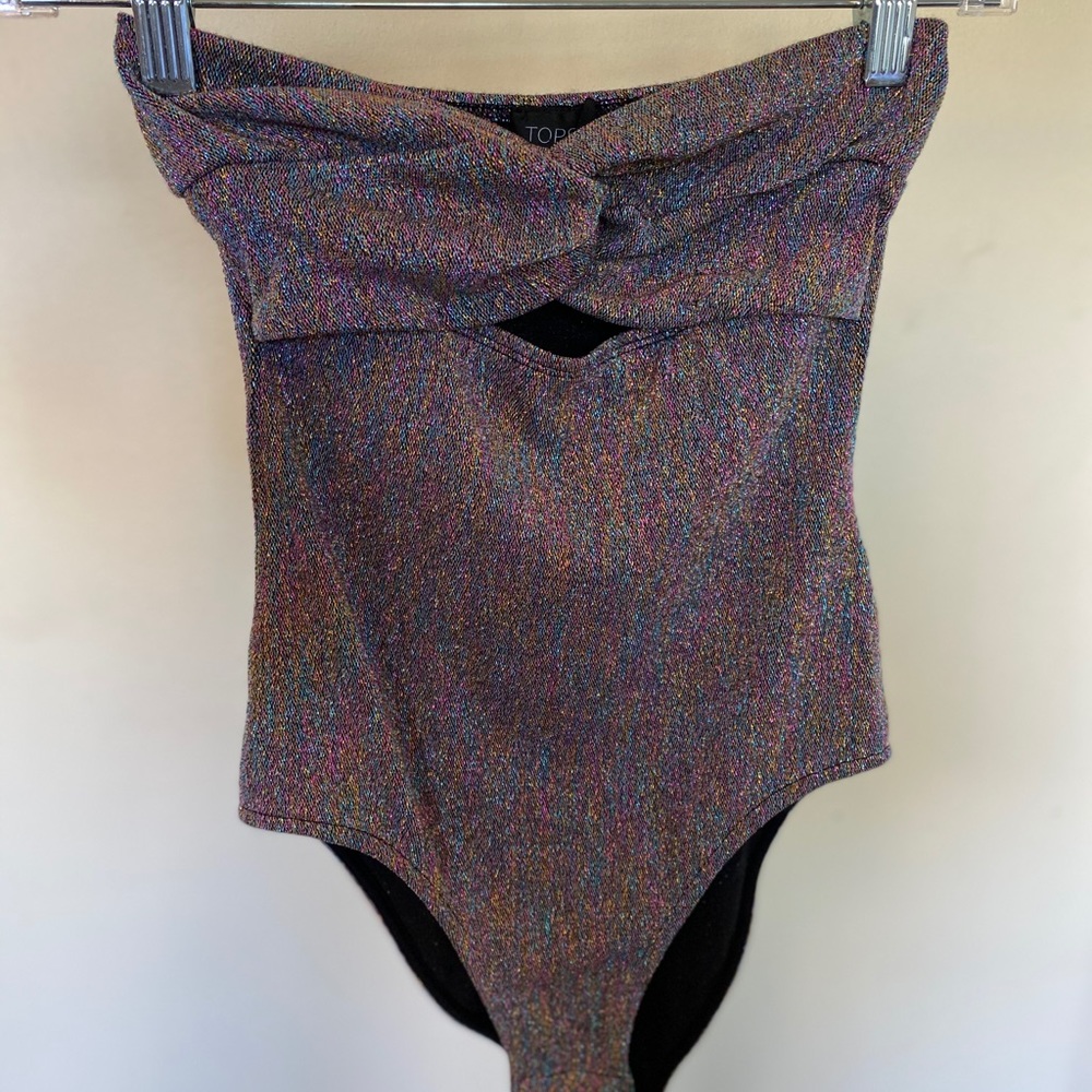 Topshop Sparkly Bodysuit